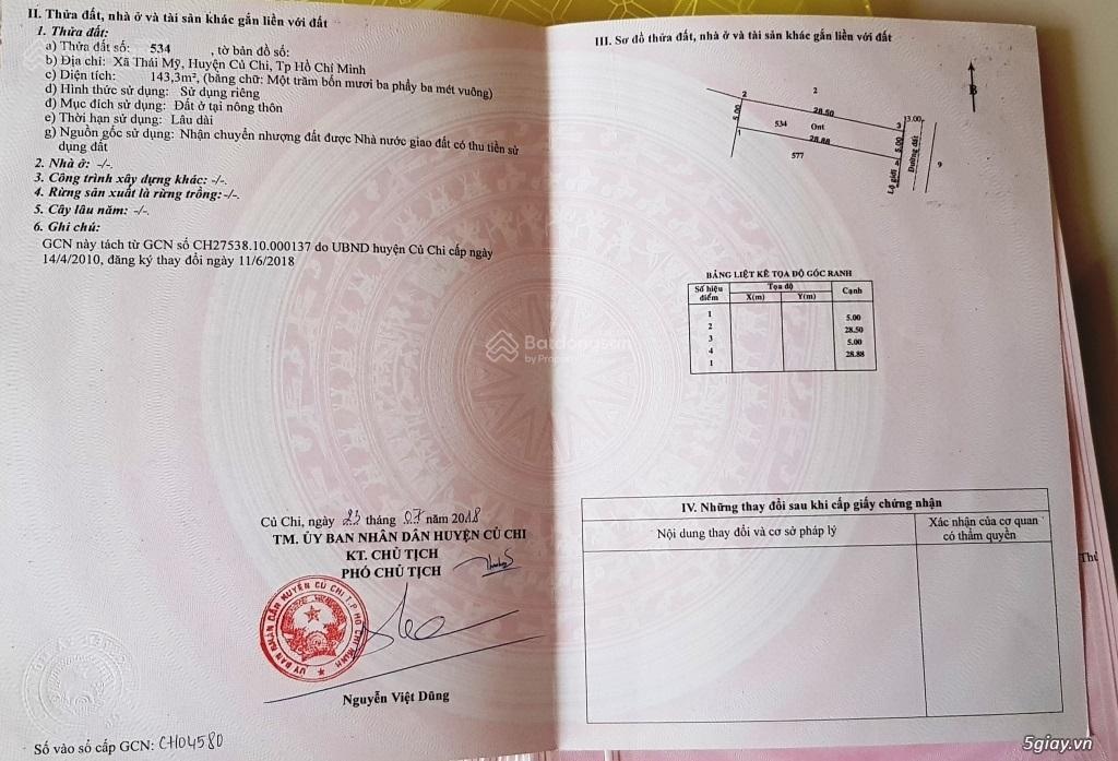 Đất ngộp bán gấp giá 1tỷ2 ngay đường nguyễn thị chuỗi xã thái mỹ , sổ hồng riêng , diện tích 143m2.