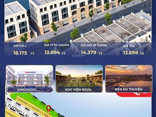 Bán liền kề shop mặt sông tla595 vũ yên, tặng ~100m2 sân vườn
