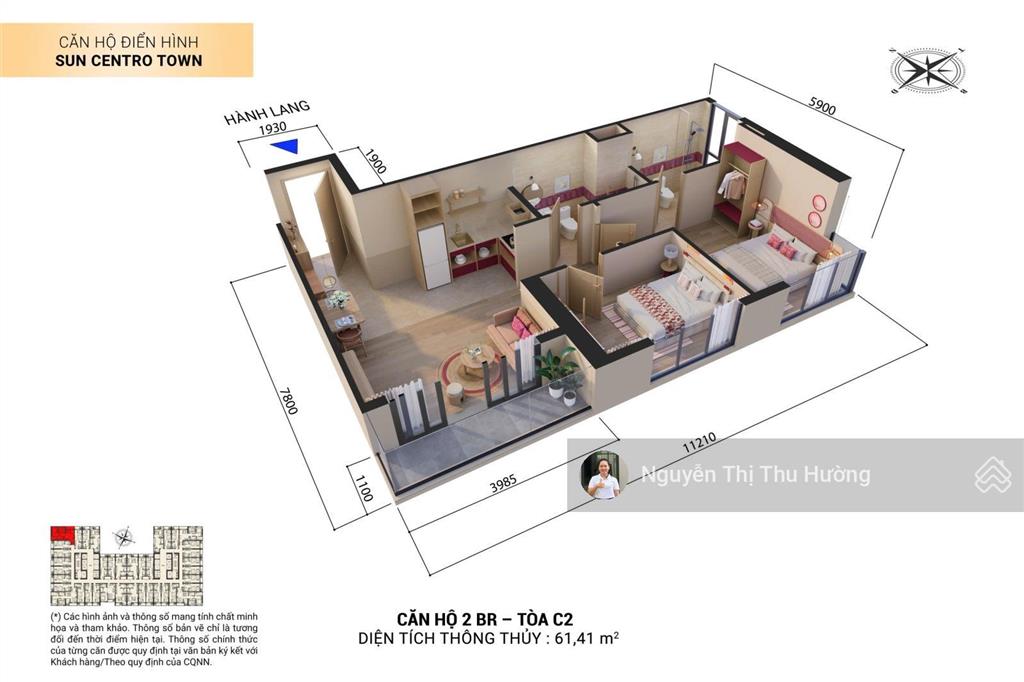 Rẻ quá! 2 ngủ 60m thanh toán sớm giá chỉ 3tỷ144 nhanh tay alo em luôn đi quý khách