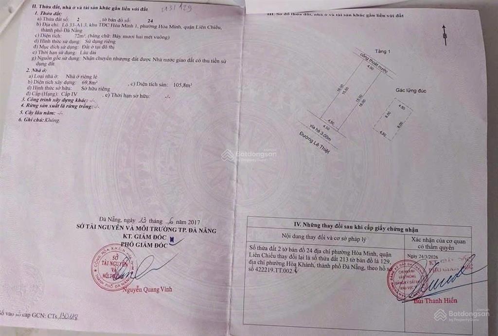 Tôi chính chủ bán nhà gác lửng đúc đường lê thiệt