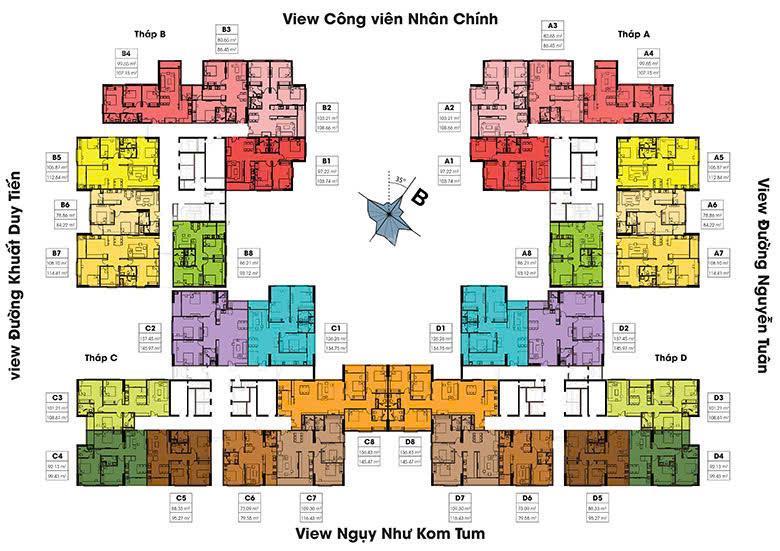 Căn hộ 2pn giá hơn 6 tỷ, 73.4m2 tại việt đức complex,