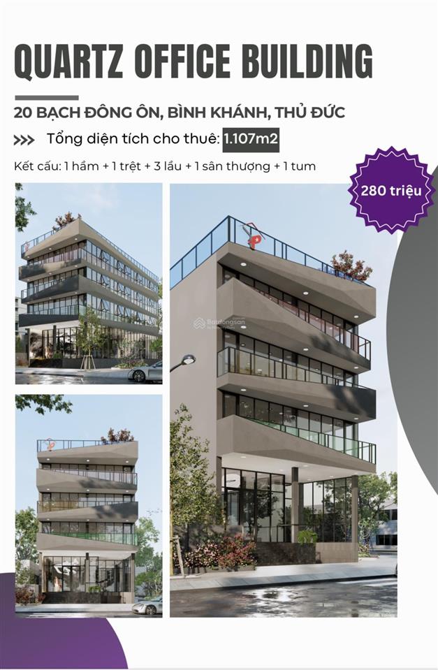 Cho thuê building hầm+5lầu mt bạch đông ôn,p.an khánh( gần trần não và lương đình của),tthc quận 2