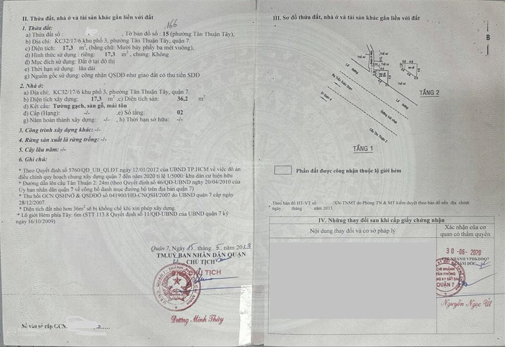 Bán nhà 5tỷ trệt+2 lầu ,dt 38m2 sàn , sổ cá nhân, gần cầu tân thuận 2 và nguyễn văn linh, quận 7