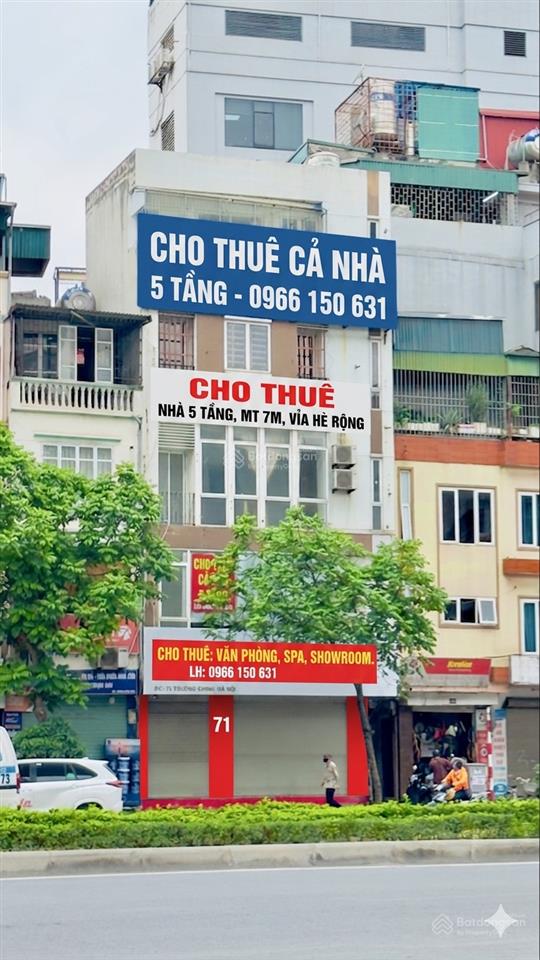 Cho thuê nhà mặt phố trường chinh  mặt tiền 7m cực khủng  kinh doanh đắc địa