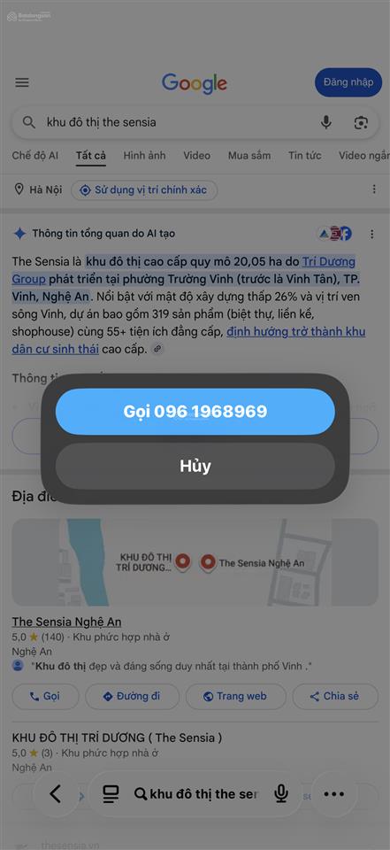 Chốt ngay kẻo mất  căn duy nhất the sensia trí dương