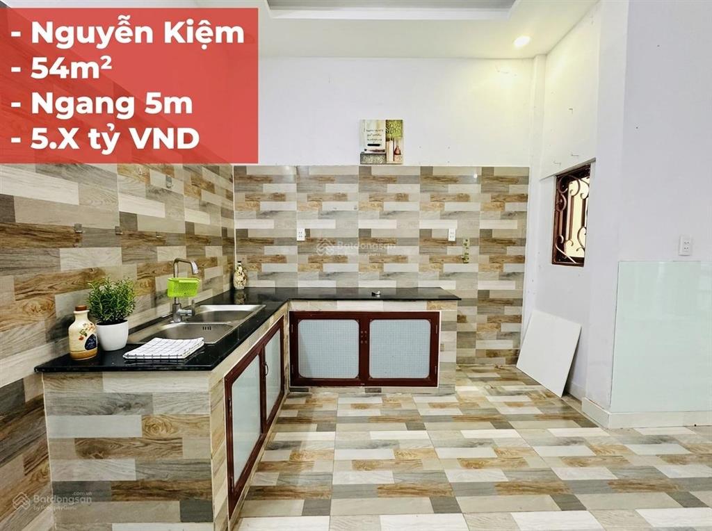 Bán nhà nguyễn kiệm gò vấp  ngang 4.8m cực đẹp  54m2  chỉ 5.x tỷ