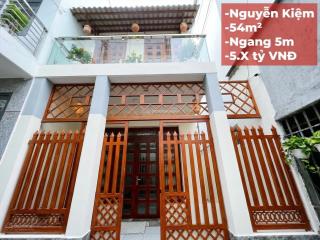 Bán nhà nguyễn kiệm gò vấp  ngang 4.8m cực đẹp  54m2  chỉ 5.x tỷ