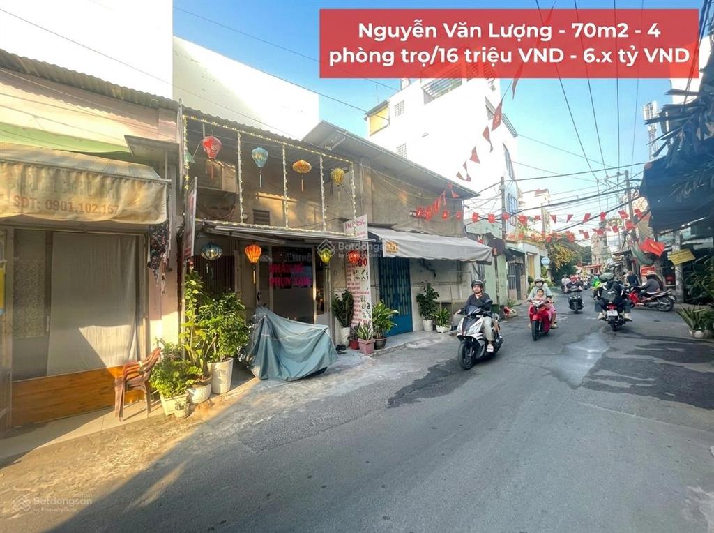 Bán nhà nguyễn văn lượng gò vấp  lô góc 2 mặt hẻm  68.4m2  6.x tỷ