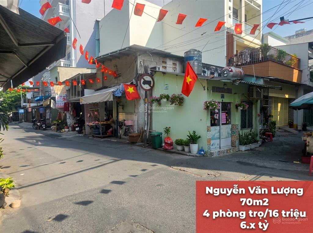 Bán nhà nguyễn văn lượng gò vấp  lô góc 2 mặt hẻm  68.4m2  6.x tỷ