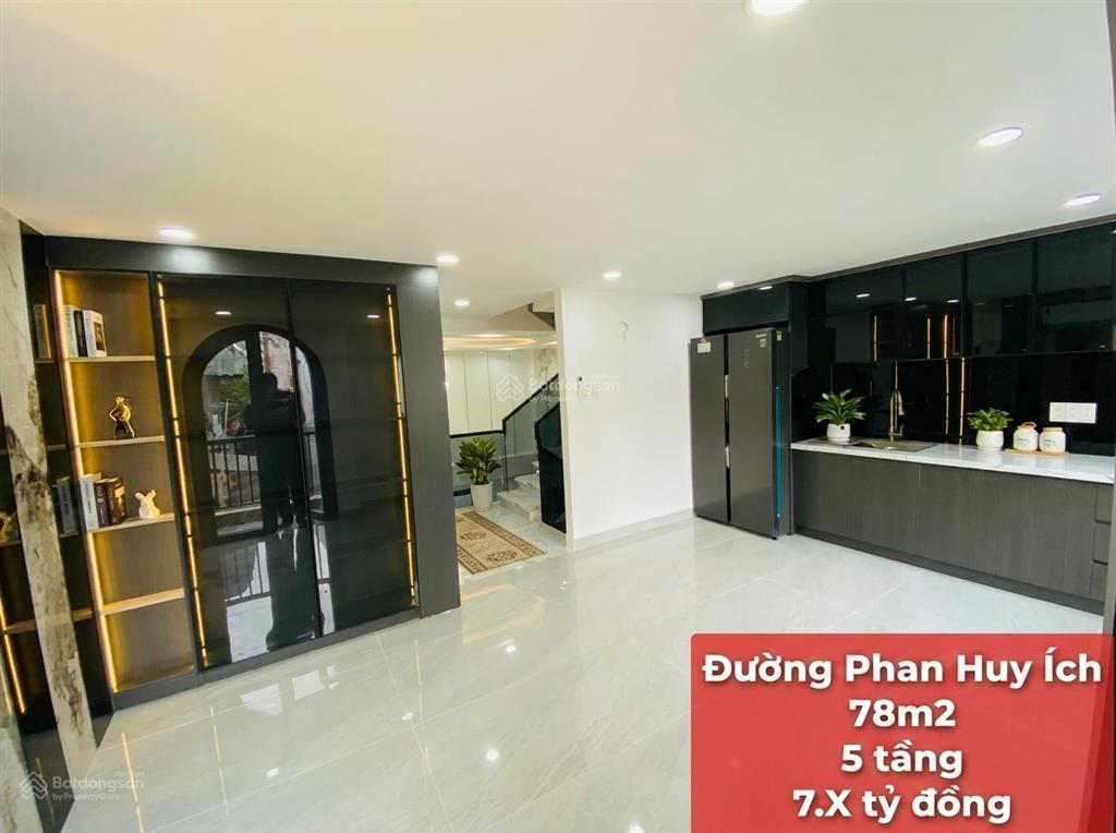 Bán nhà phan huy ích gò vấp  78m2  ngang 5.5m khủng  5 tầng  7.x tỷ