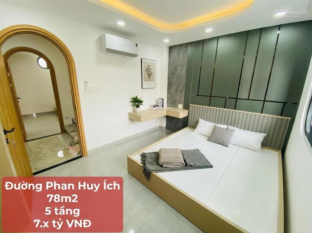 Bán nhà phan huy ích gò vấp  78m2  ngang 5.5m khủng  5 tầng  7.x tỷ