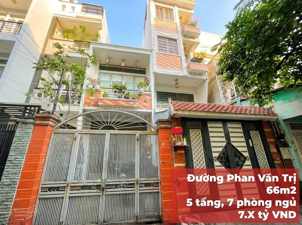 Bán nhà đường phan văn trị, quận gò vấp  66m2  hxh  7pn vừa ở vừa cho thuê  chỉ 7.x tỷ còn tl