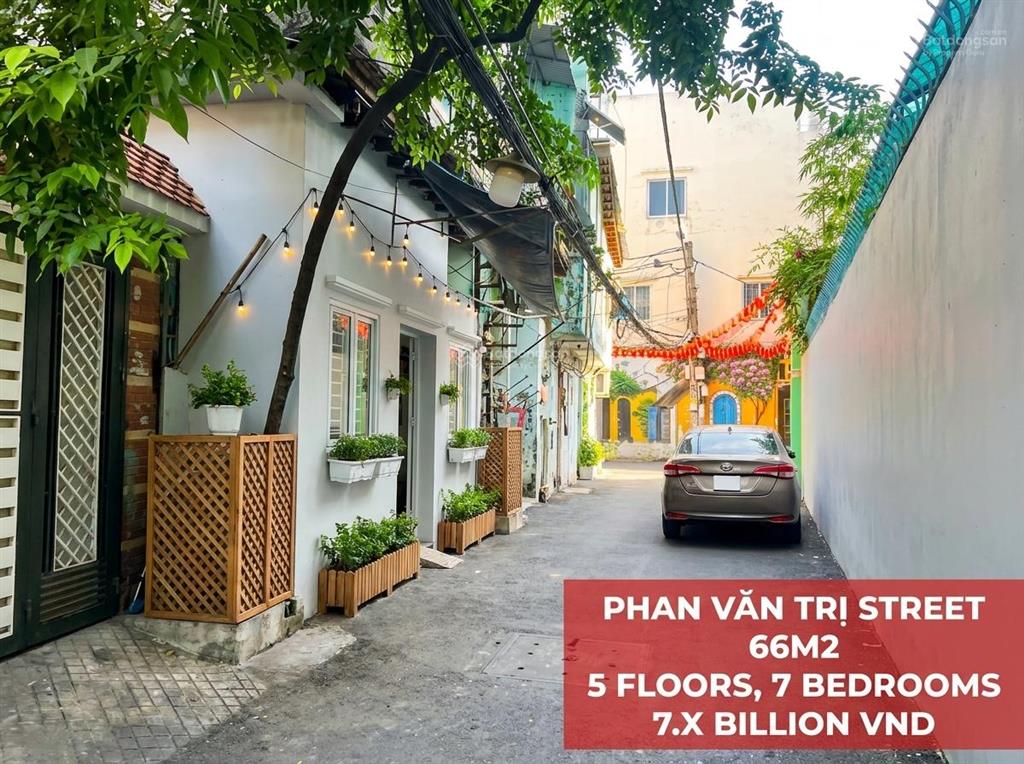 Bán nhà đường phan văn trị, quận gò vấp  66m2  hxh  7pn vừa ở vừa cho thuê  chỉ 7.x tỷ còn tl