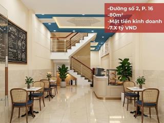 Bán nhà đường số 2 p16, quận gò vấp  80m2  mặt tiền kd  chỉ 7.x tỷ còn tl