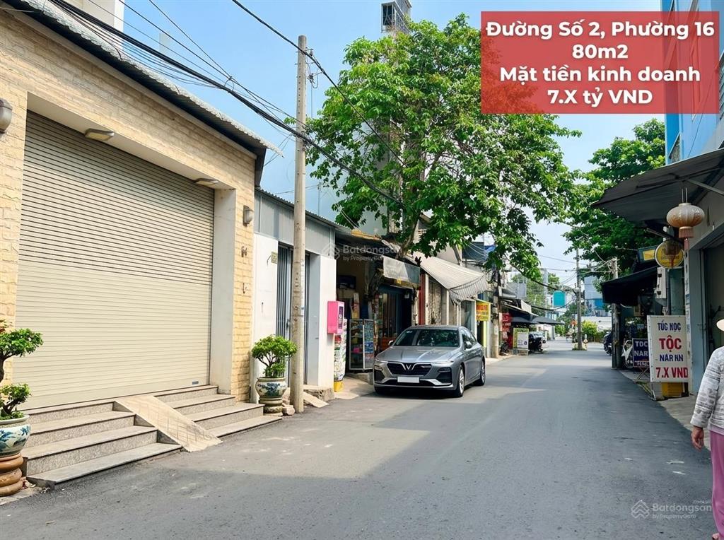 Bán nhà đường số 2 p16, quận gò vấp  80m2  mặt tiền kd  chỉ 7.x tỷ còn tl