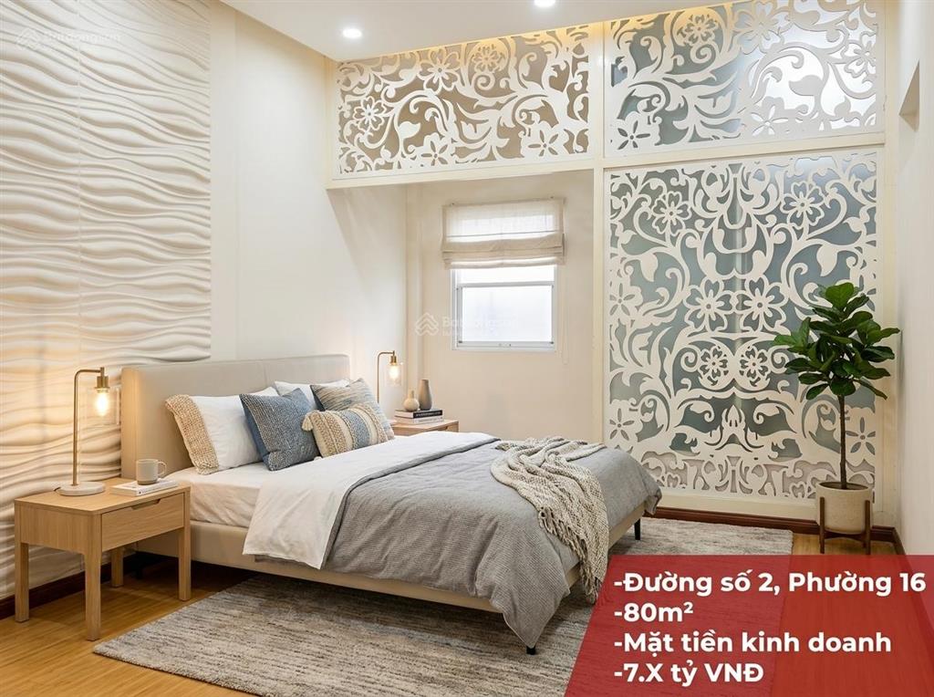 Bán nhà đường số 2 p16, quận gò vấp  80m2  mặt tiền kd  chỉ 7.x tỷ còn tl