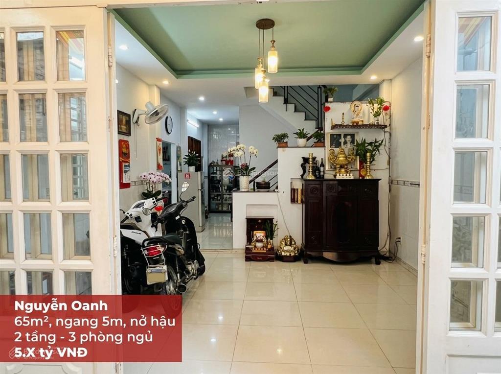 Bán nhà đường nguyễn oanh, quận gò vấp  65m2  ngang 5 nở hậu  chỉ .x tỷ còn tl