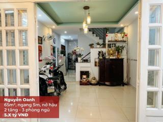 Bán nhà đường nguyễn oanh, quận gò vấp  65m2  ngang 5 nở hậu  chỉ .x tỷ còn tl