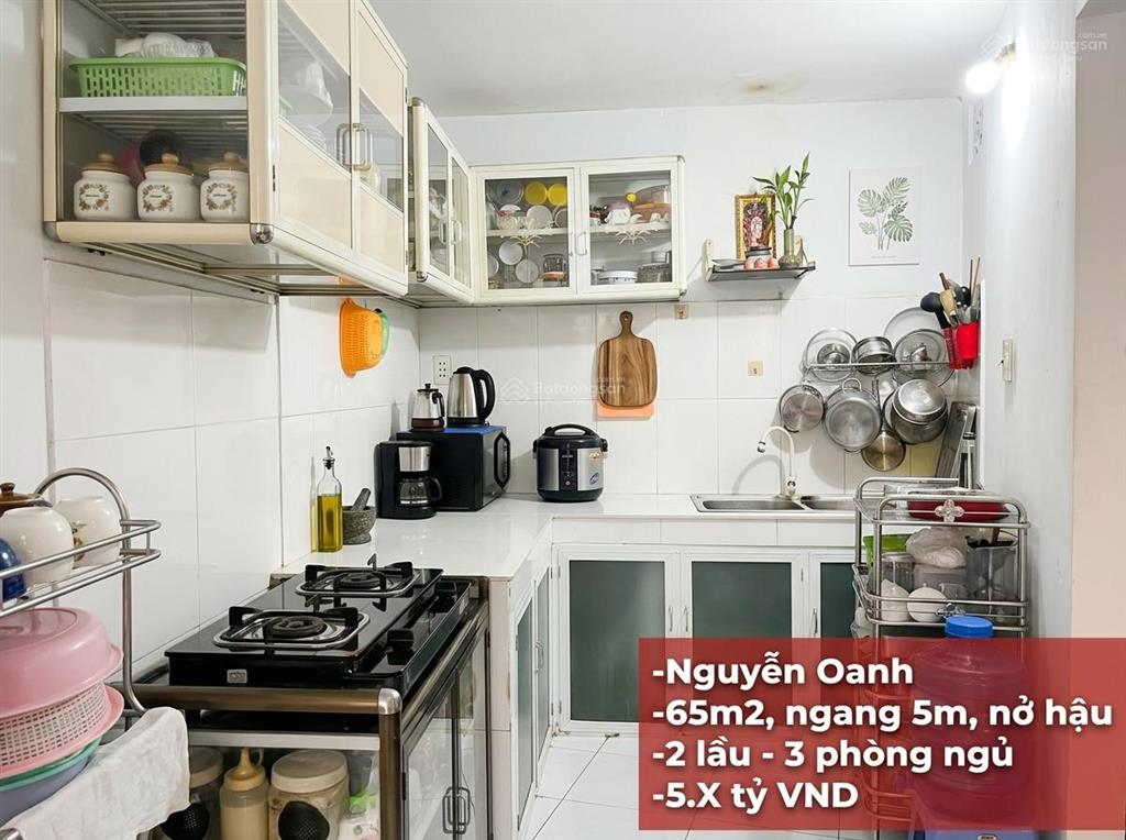 Bán nhà đường nguyễn oanh, quận gò vấp  65m2  ngang 5 nở hậu  chỉ .x tỷ còn tl