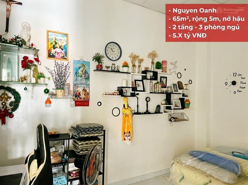 Bán nhà đường nguyễn oanh, quận gò vấp  65m2  ngang 5 nở hậu  chỉ .x tỷ còn tl