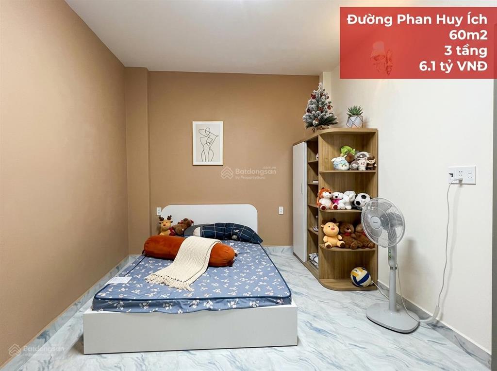Bán nhà đường phan huy ích, quận gò vấp  60m2  hẻm 4m  ngang 4.3m  chỉ 6.1 tỷ còn tl