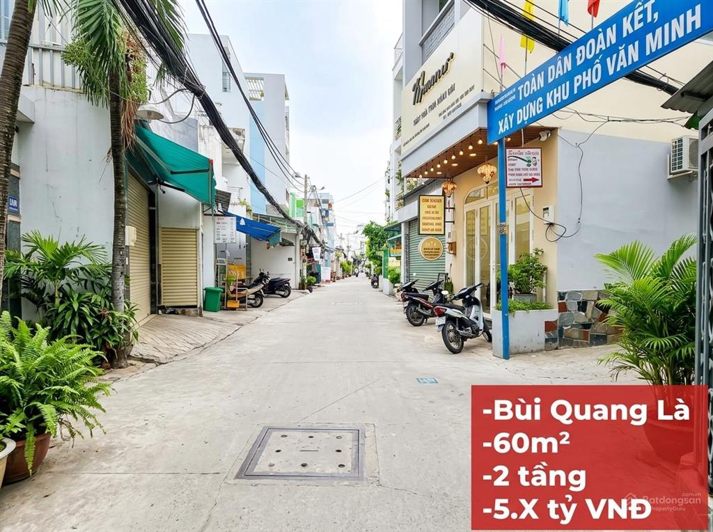 Bán nhà bùi quang là, quận gò vấp  60m2  hxh  chỉ 5.x tỷ còn tl