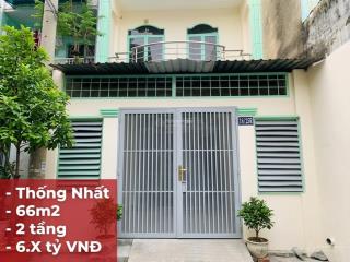 Bán nhà thống nhất, quận gò vấp  66m2  chỉ 6.x tỷ còn tl