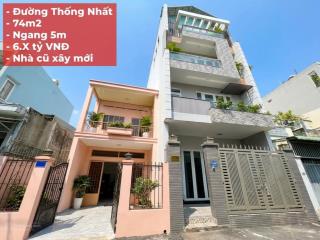 Hơn 6 tỷ lô đất ngang 5 vuông vức  hxh 5m thông  74m2  sát bên lottemart gò vấp