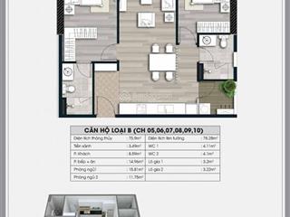 Chỉ 6.9 tỷ có căn 2 ngủ 74m2 đẹp tại chung cư ecolife capitol/ tặng đồ nội thất