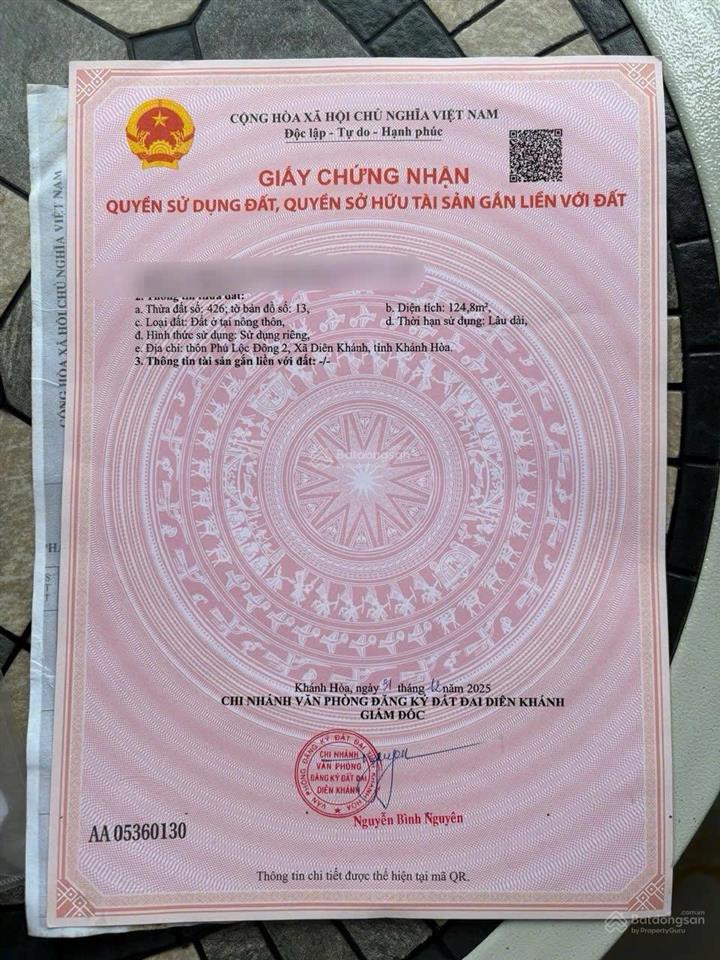 Bán lô tái định cư bàu gáo thị trấn diên khánh. đất đẹp full thổ cư giá tốt đầu tư & an cư