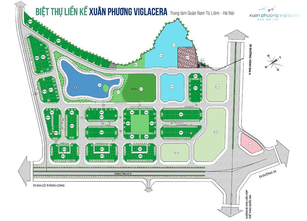 Bán nhà xuân phương liền kề viglacera 105m2 x 5 tầng, mặt đường 70 tương lai rạng ngời. giá đầu tư
