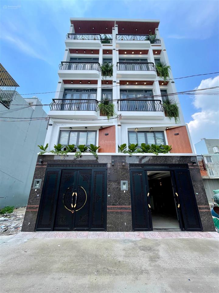 Bán nhà bình tân, sát chợ gò xoài, nhà mới 5 tầng có thang máy, hẻm 8m, 64m2, full nội thất, 9.3 tỷ