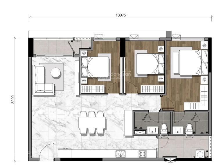 Gladia heights 3pn lầu cao view sông, hướng đông nam, giá chỉ 10.8 tỷ