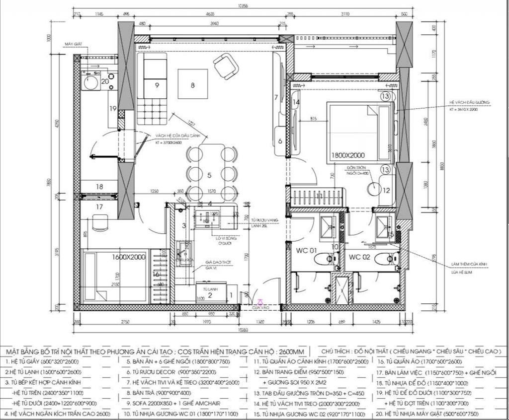Cho thuê căn hộ 2 ngủ full gỗ đẹp nhất dự án the minato residence