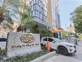 Cho thuê 118m2 sàn vp hạng a toà vinaconex  láng hạ, sẵn bàn giao
