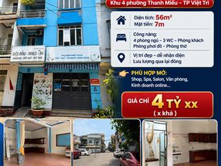 Nhà 3 tầng 1 tum khu 4, thanh miếu việt trì phú thọ