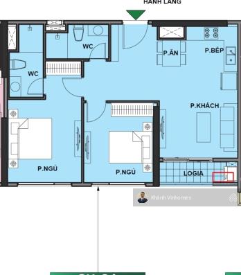 Bán căn 2pn 2wc 68m2 tòa r1.05 full nội thất cao cấp tầng trung  the zenpark.  0942 044 ***