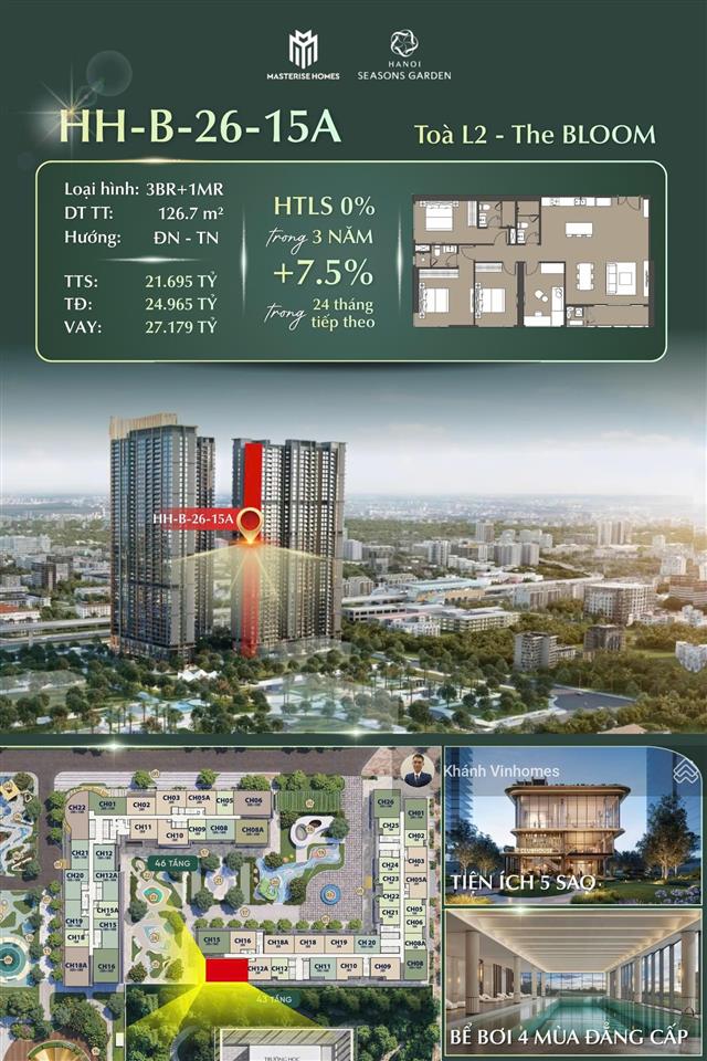 Siêu phẩm 4pn đông nam hiếm có tại hanoi seasons garden  0942 044 ***