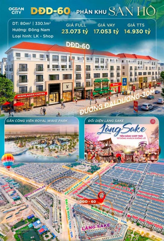 Shop san hô mặt đại dương 30m vị trí đẹp kinh doanh tại ocean city