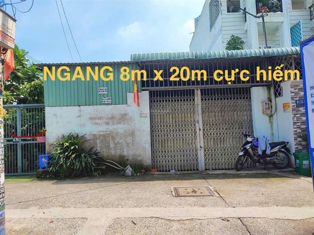 Nhà ngang lớn 8m hẻm xe tải 7m gần hà huy giáp, quận 12, thạnh lộc 41 quận 12