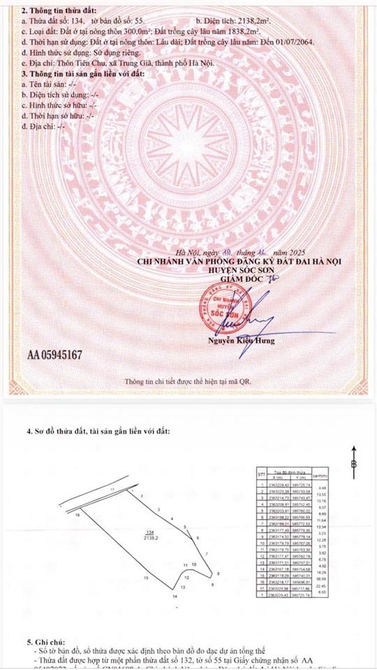 Hót hót hót chính chủ em bán lô đất tiềm năng hái ra tiền vị trí đẹp tại thôn tiên chu,