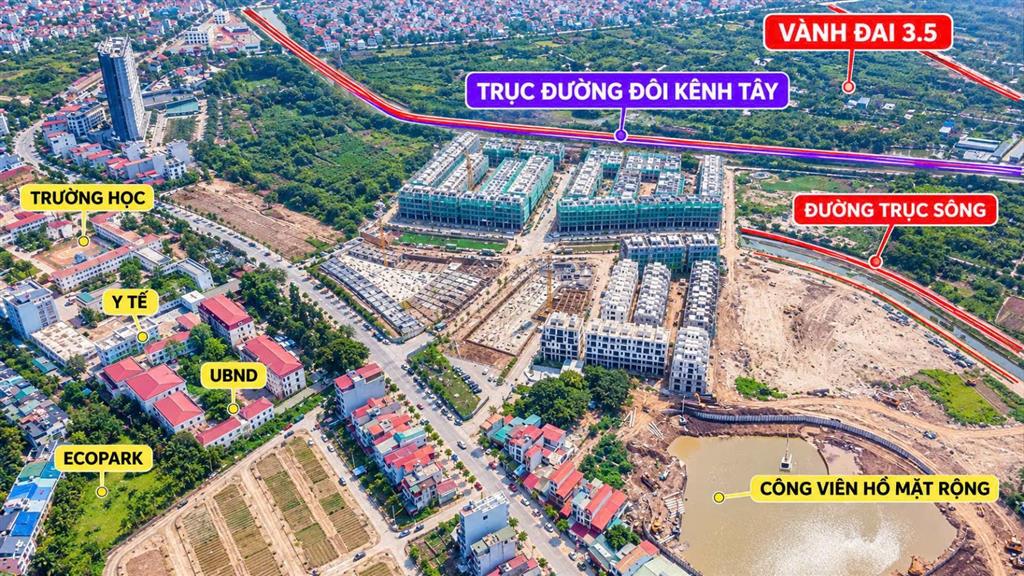 Bán biệt thự liền kề vaquarius văn giang dt 90m², mặt tiền 6m, chỉ vào 15% ~ 1,7 tỷ vốn tự có