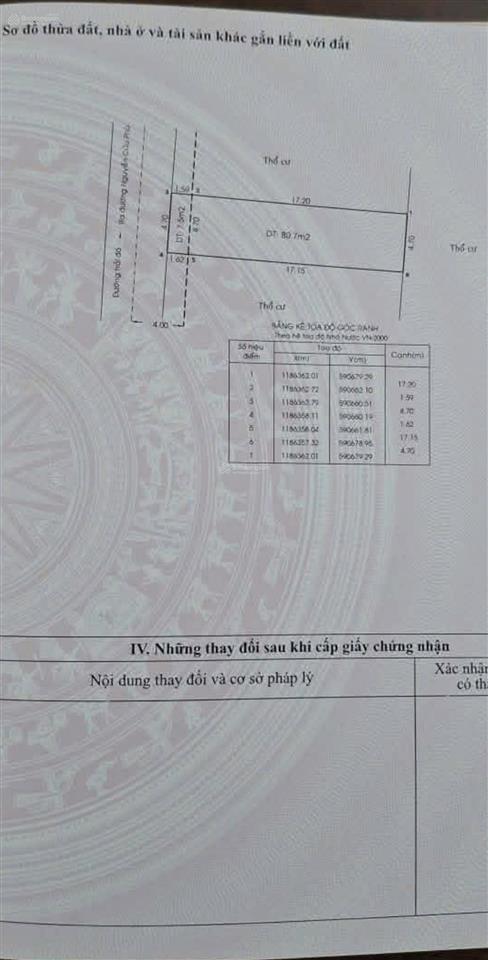 Cần tiền nên bán gấp lô đất sổ sẵn, 88m2, 3ty8, cách đường nguyễn cửu phú 100m