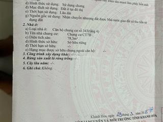 Cần bán căn hộ ct7b vĩnh điềm trung nha trang