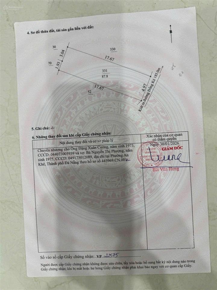 Bán đất kiệt ô tô đồng kè, hòa khánh bắc, thanh khê