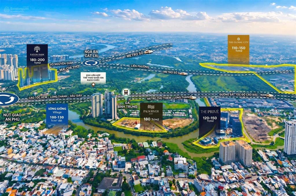 Nền đất sổ riêng ven sông giồng đối diện palm river, dt 80,3m2