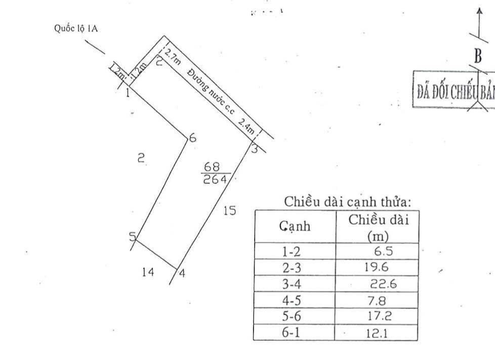 Đất odt, 1508m2, nằm ngay ql1a tân an