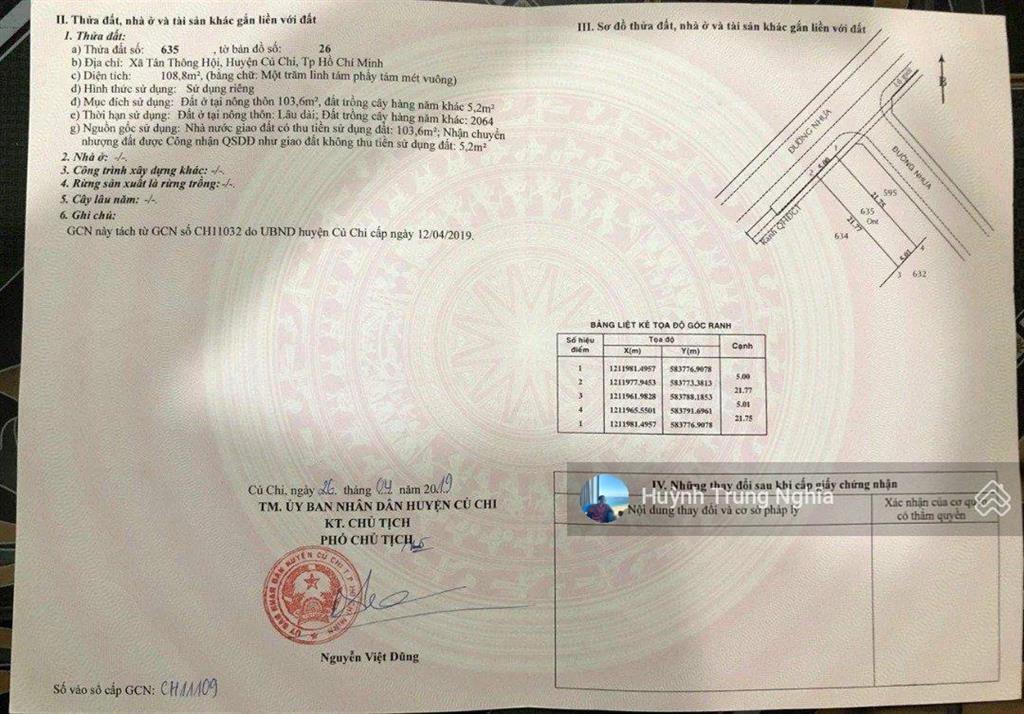 Hàng ngộp hiếm có (5x21m) giá 1 tỷ 280 tại đường trần tử bình ngay chợ việt kiều và vinhome củ chi
