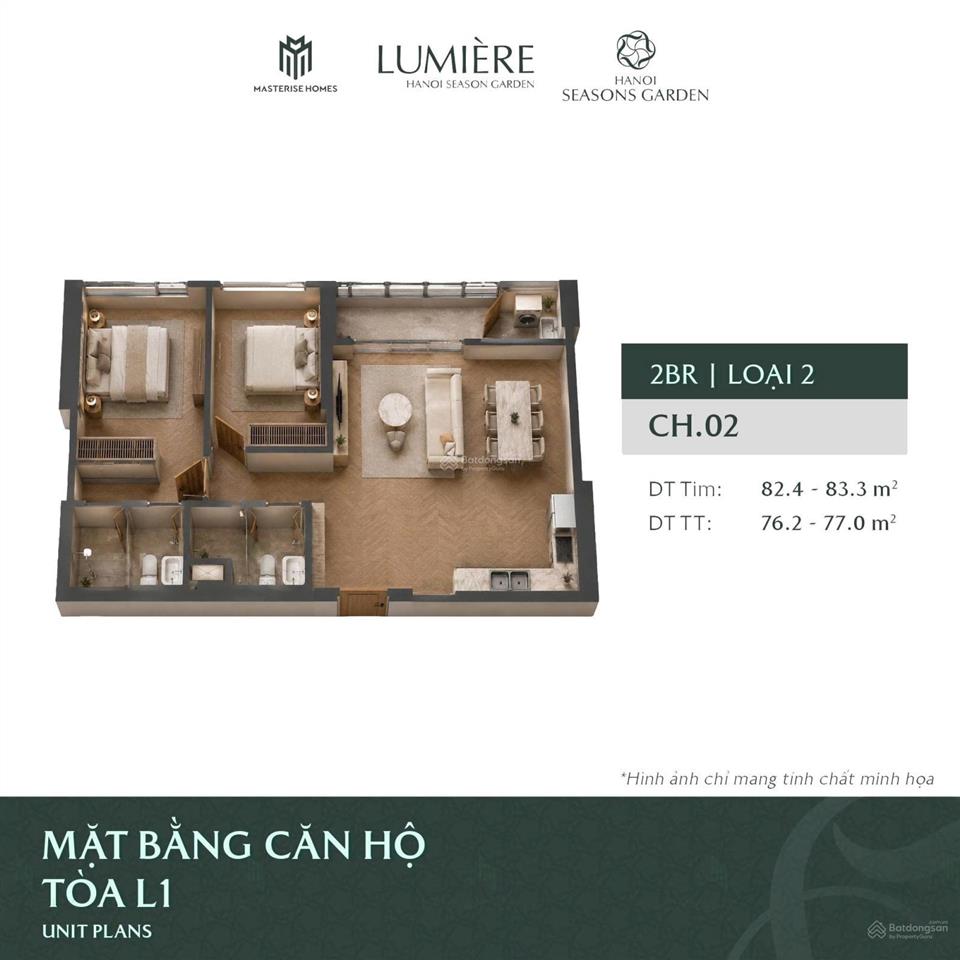 Lumière hanoi seasons garden chỉ 5%/quý, vay 70% ân hạn đến q2/2029, giá từ 120tr/m²