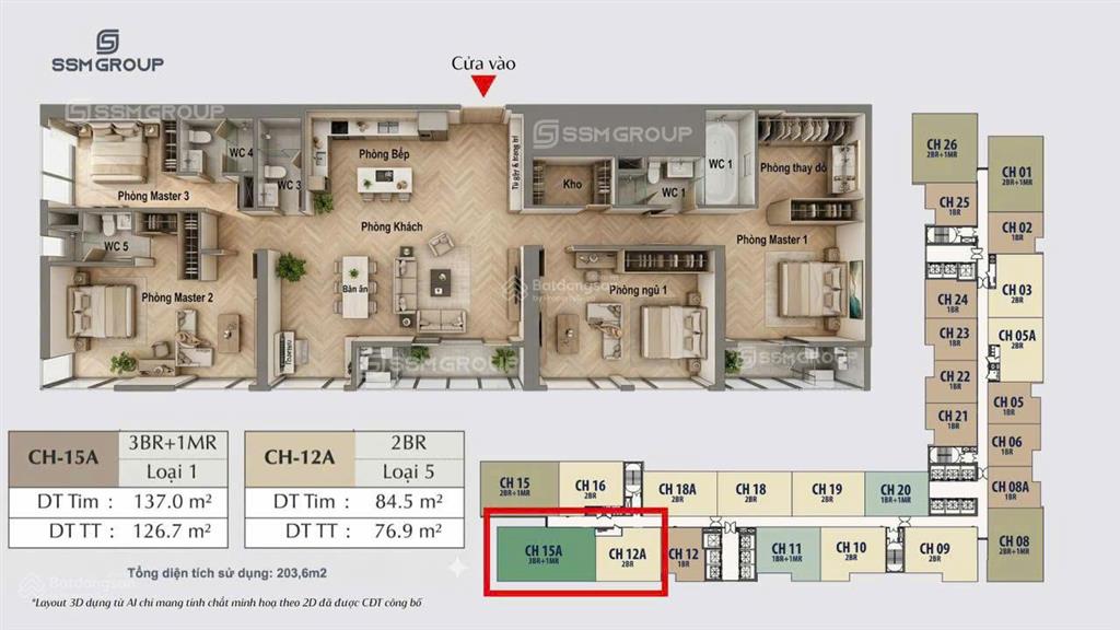 Bán căn hộ đập thông 203m², 4pn, 4wc tại cao xà lá nguyễn trãi, giá 34 tỷ.  0987 485 ***